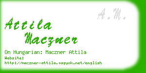 attila maczner business card